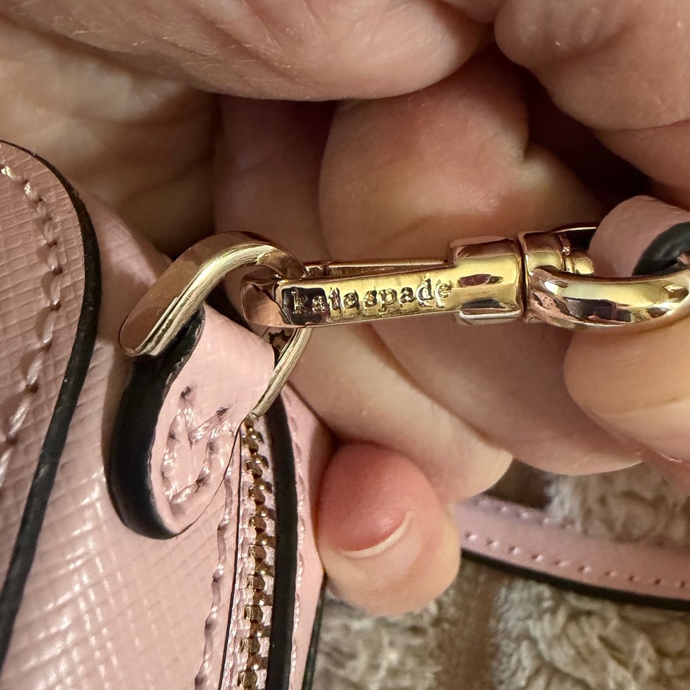 Kate Spade Staci Dual Zip Crossbody Bag Tutu Pink Saffiano Leather KG036 - Picture 11 of 15